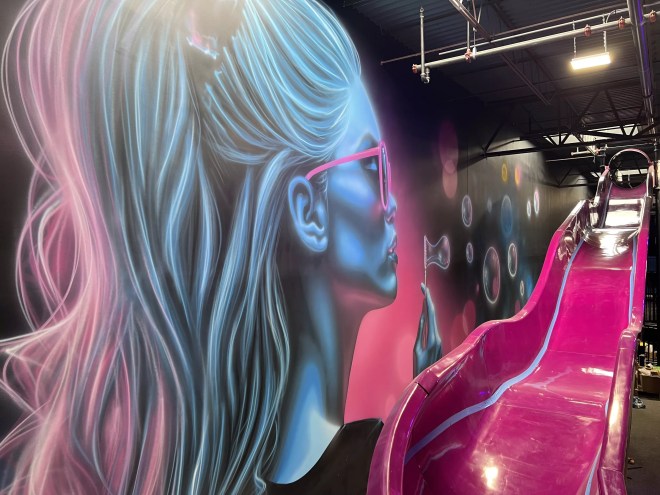 A view of the new Slick City Action Park in Arlington