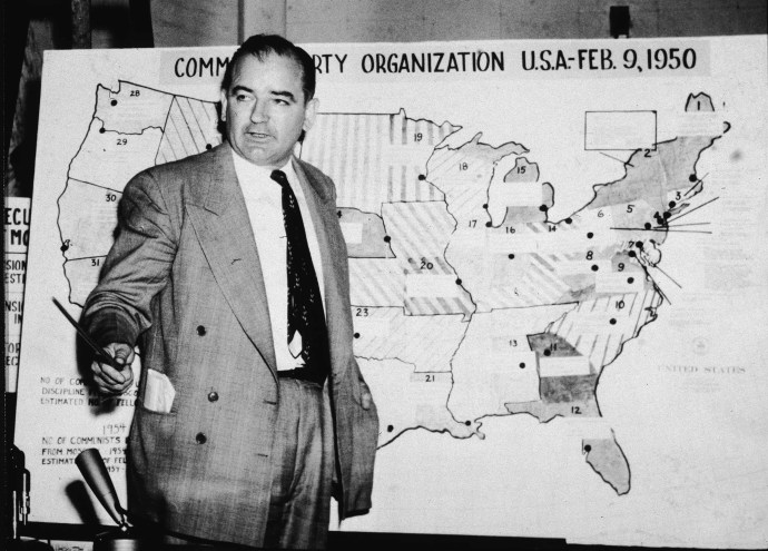 Senator Joseph McCarthy at the Army hearings in 1954.