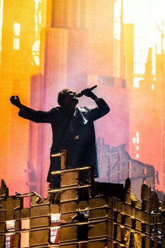 Artist on performng on stage